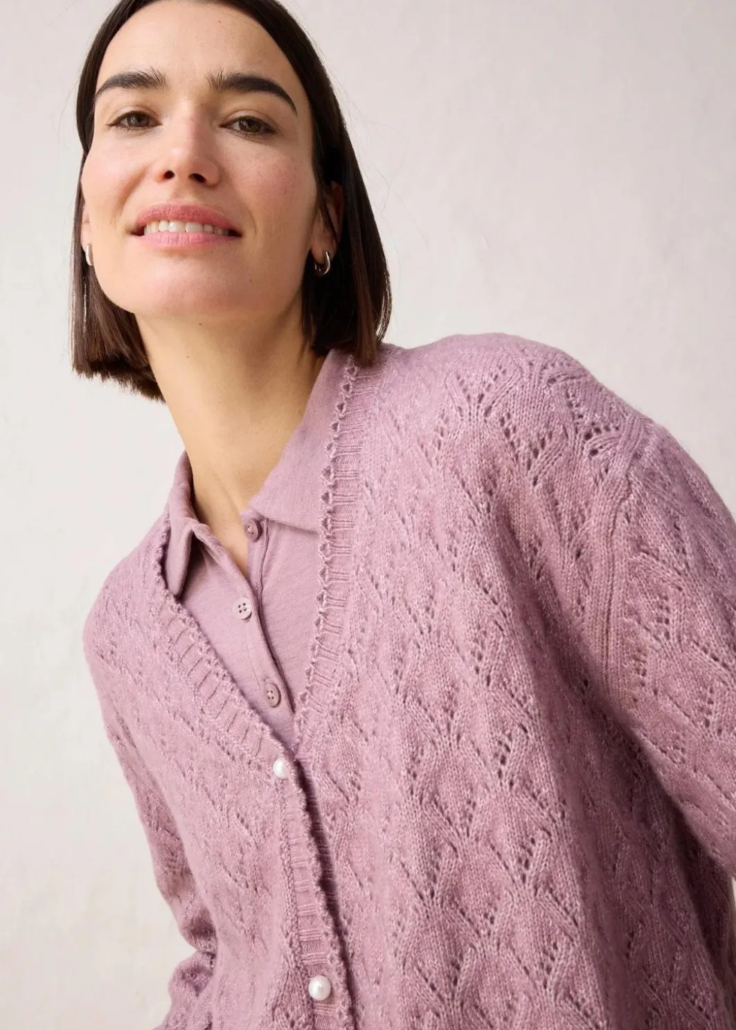 Hot Ajour-Strickjacke mit Wolle Damen Bekleidung·Umstandsmode|Bekleidung·Jeans