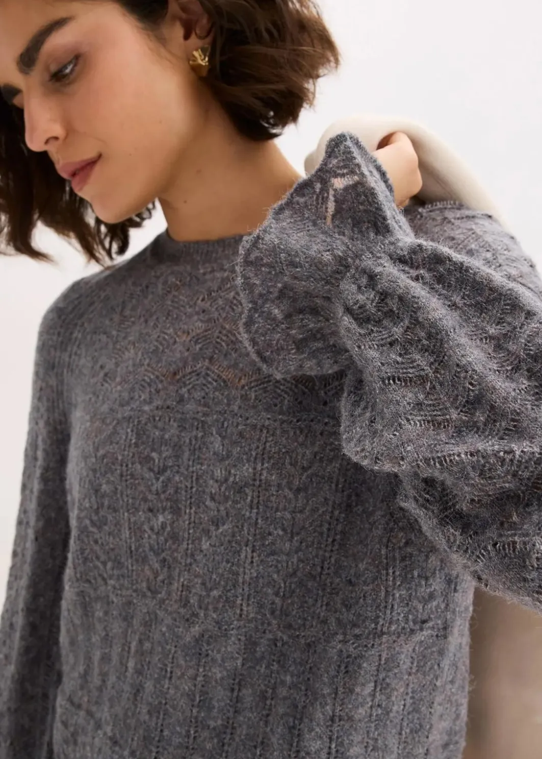 Sale Ajour-Strickpullover Damen Strickmode|Pullover & Strickjacken