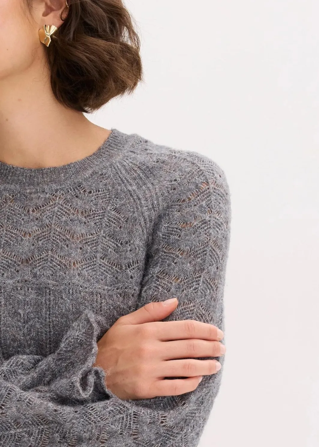 Sale Ajour-Strickpullover Damen Strickmode|Pullover & Strickjacken
