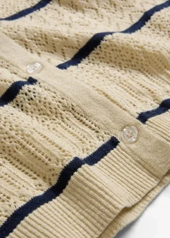 Damen bonprix Bekleidung·Umstandsmode|Premium|Ajour-Strickweste mit Leinenanteil