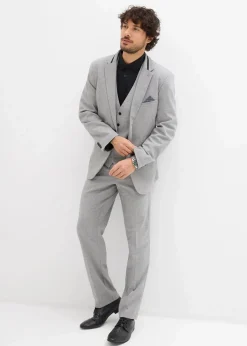 Herren bonprix Große Größen|Anzüge & Sakkos|Anzug mit Weste (3-tlg.Set), Regular Fit