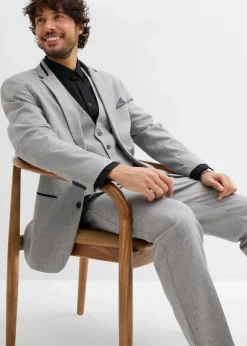 Herren bonprix Große Größen|Anzüge & Sakkos|Anzug mit Weste (3-tlg.Set), Regular Fit