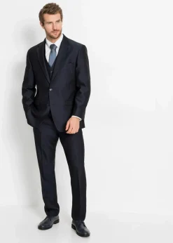 New Anzug mit Weste und Krawatte (4-tlg. Set), Regular Fit Herren Anzüge & Sakkos|Große Größen
