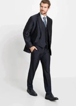New Anzug mit Weste und Krawatte (4-tlg. Set), Regular Fit Herren Anzüge & Sakkos|Große Größen