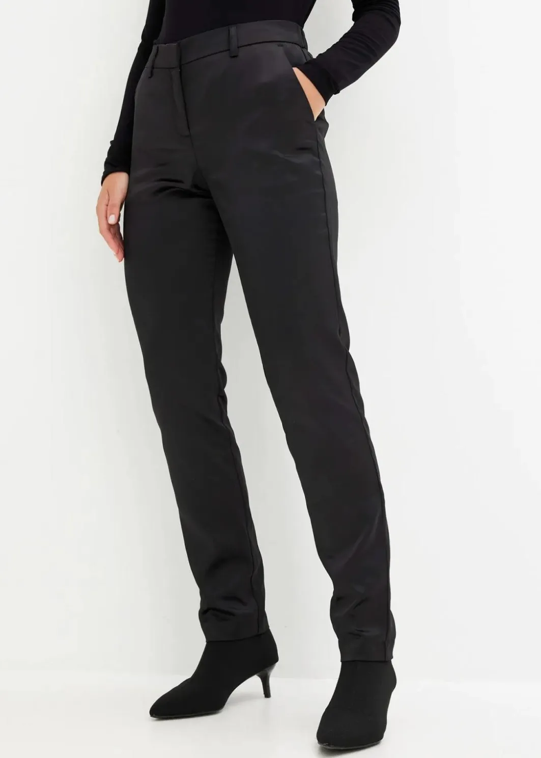 Discount Anzughose aus feinem Satin Damen Hosen|Festliche Mode
