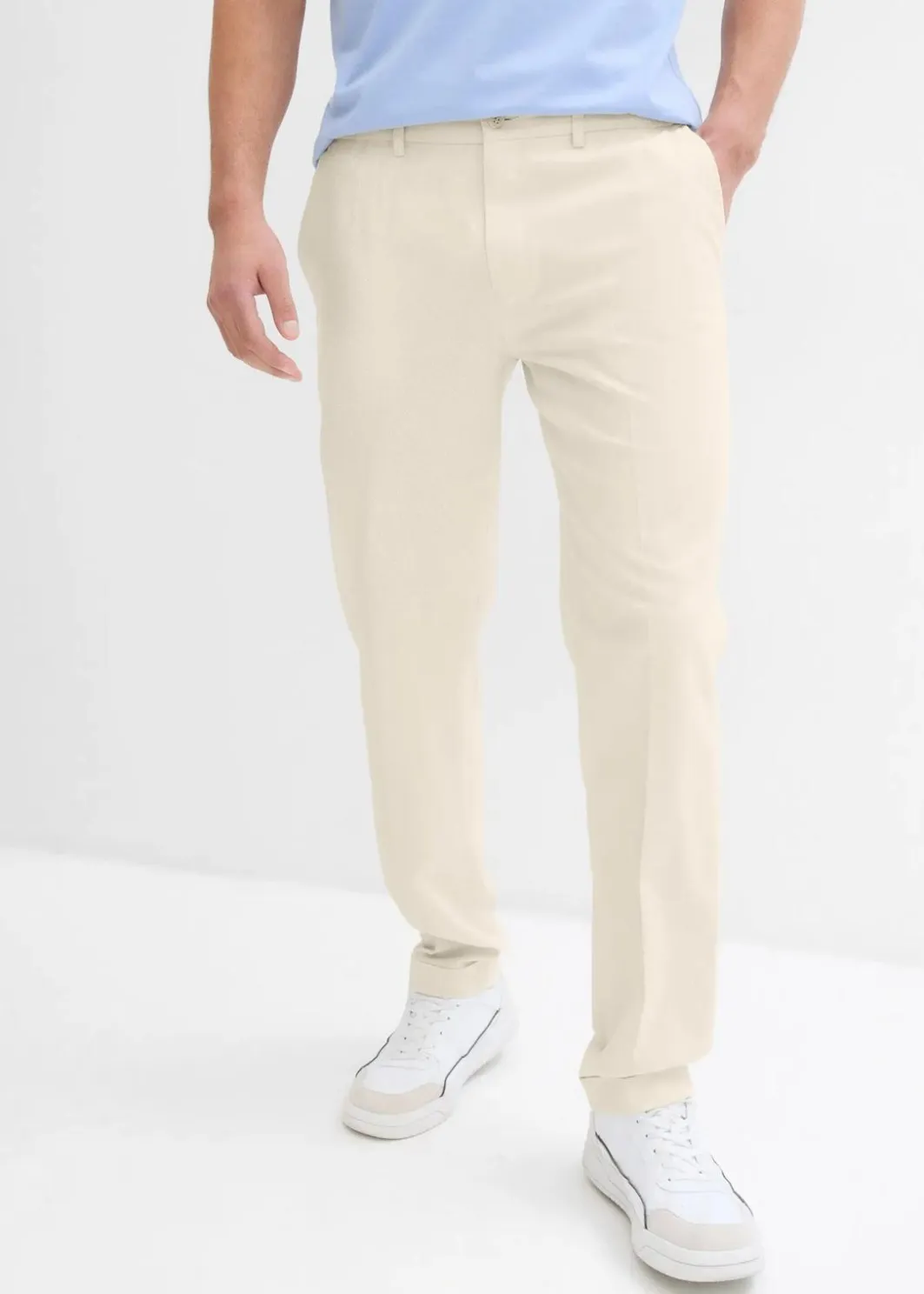 Herren bonprix Große Größen|Anzüge & Sakkos|Anzugshose aus luftigem Leinen-Mix, Regular Fit