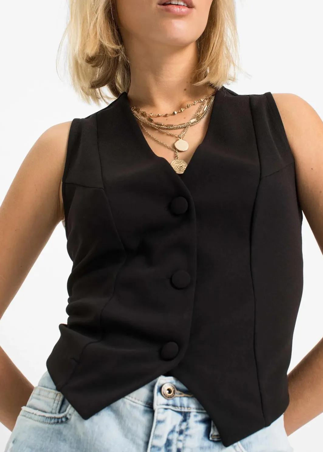 Hot Anzugweste aus fester Interlock-Qualität Damen Jacken & Mäntel