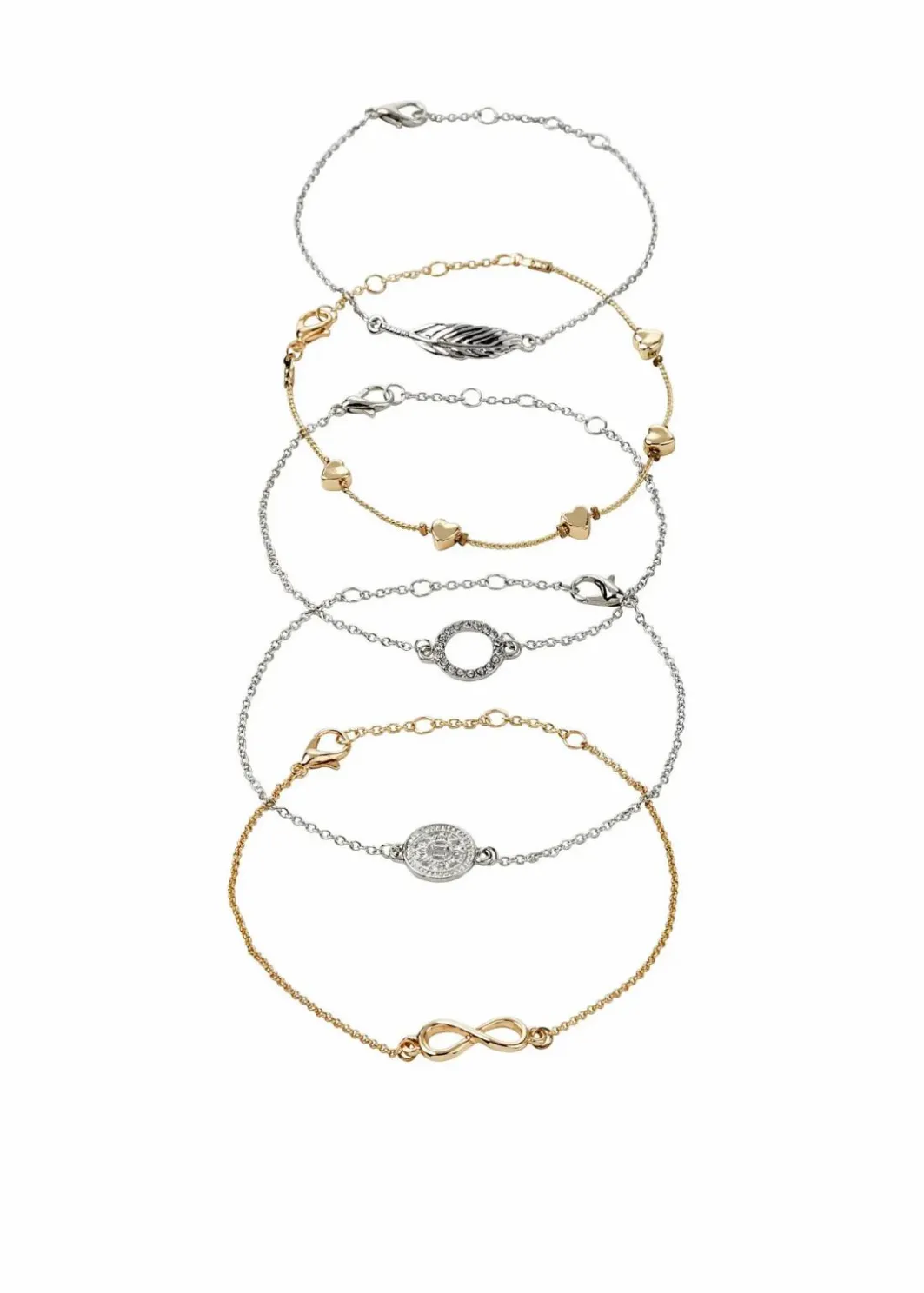 Clearance Armbandset (5-tlg. Set) Damen Schmuck|Schuhe & Accessoires In Spezialgrößen·Schmuck