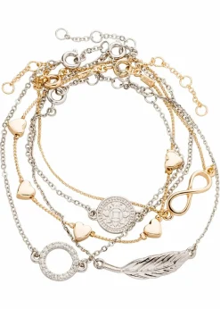 Clearance Armbandset (5-tlg. Set) Damen Schmuck|Schuhe & Accessoires In Spezialgrößen·Schmuck