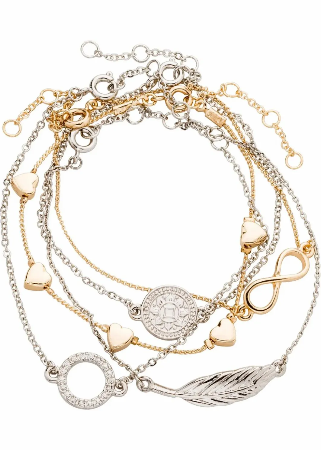 Clearance Armbandset (5-tlg. Set) Damen Schmuck|Schuhe & Accessoires In Spezialgrößen·Schmuck