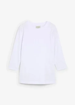 Damen bonprix Bekleidung·Röcke|Nachhaltigere Materialien|3/4-Armshirt mit reiner Bio-Baumwolle