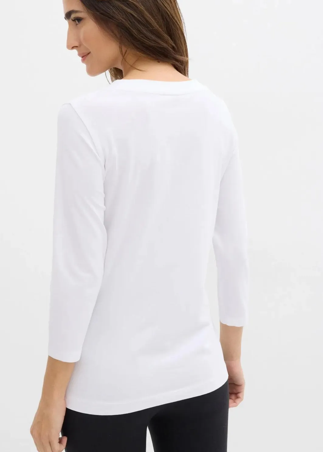 Damen bonprix Bekleidung·Röcke|Nachhaltigere Materialien|3/4-Armshirt mit reiner Bio-Baumwolle