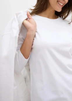 Damen bonprix Bekleidung·Röcke|Nachhaltigere Materialien|3/4-Armshirt mit reiner Bio-Baumwolle