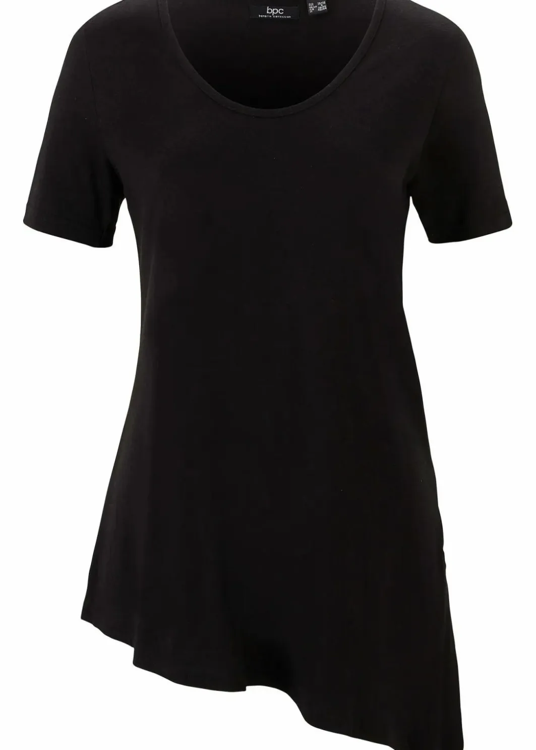 Asymetrisches Longshirt aus Baumwoll-Viskose-Mischung Damen Shirts & Tops
