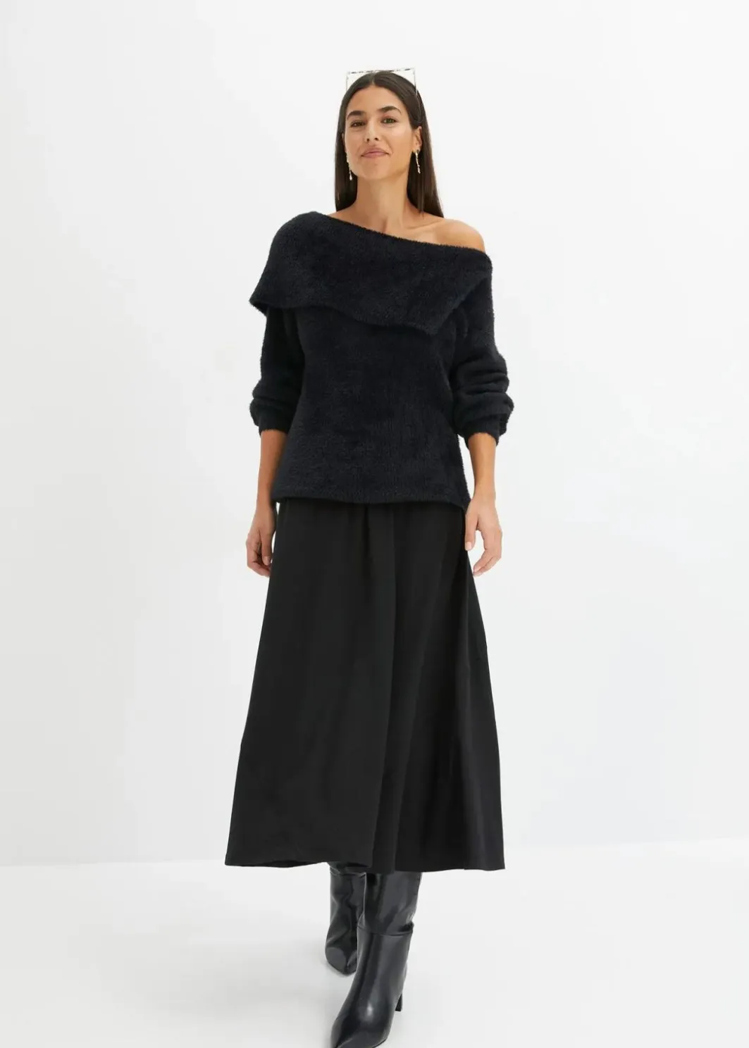 Best Asymmetrischer Off-Shoulder Pullover Damen Bekleidung·Umstandsmode|Strickmode
