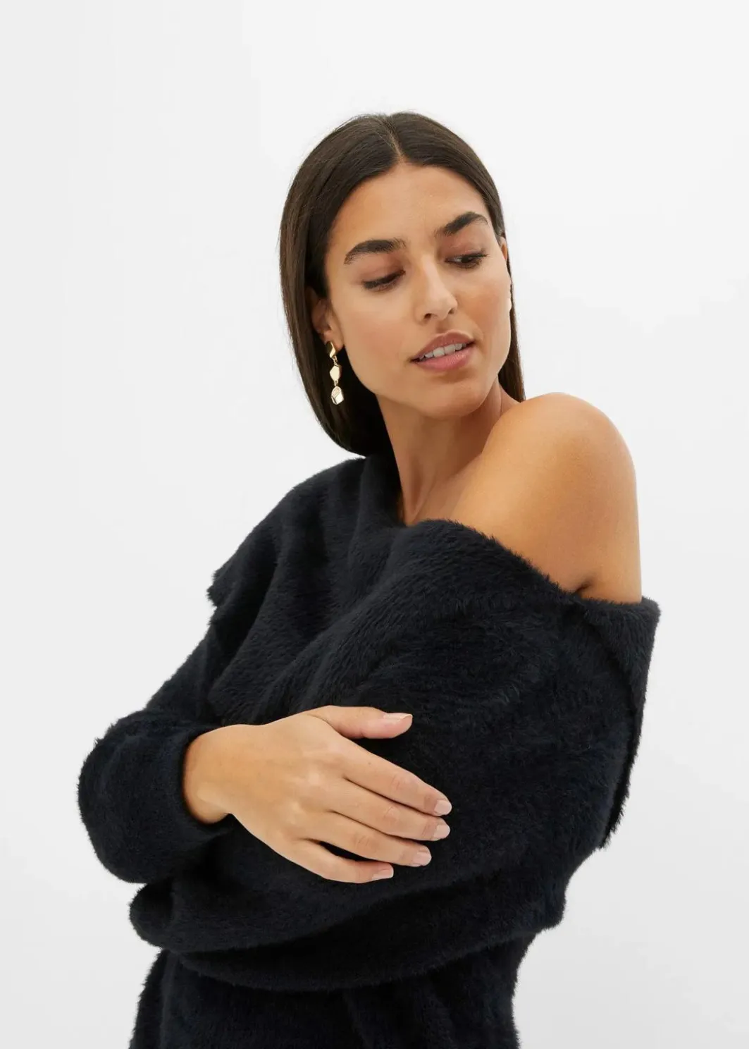 Best Asymmetrischer Off-Shoulder Pullover Damen Bekleidung·Umstandsmode|Strickmode