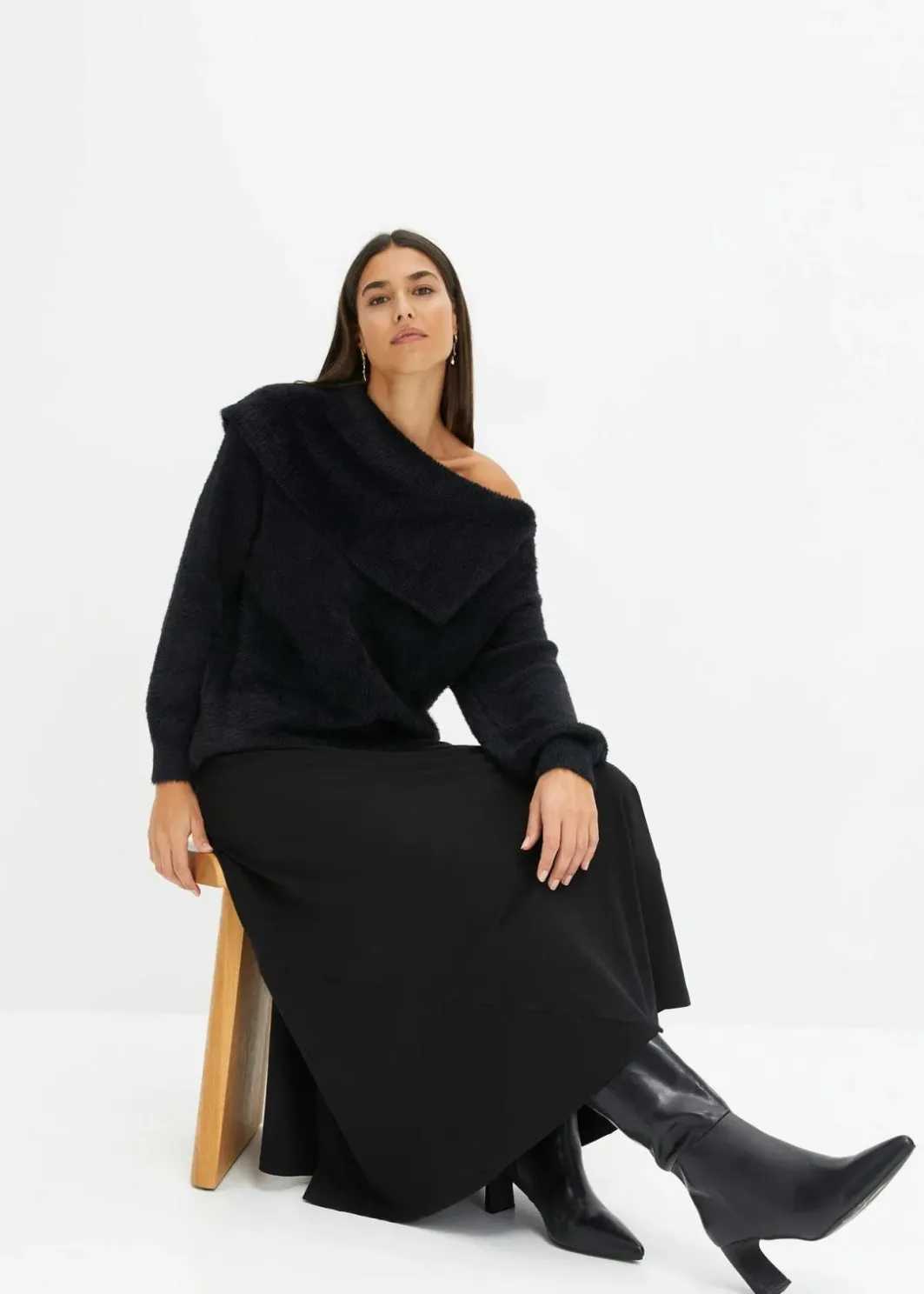 Best Asymmetrischer Off-Shoulder Pullover Damen Bekleidung·Umstandsmode|Strickmode