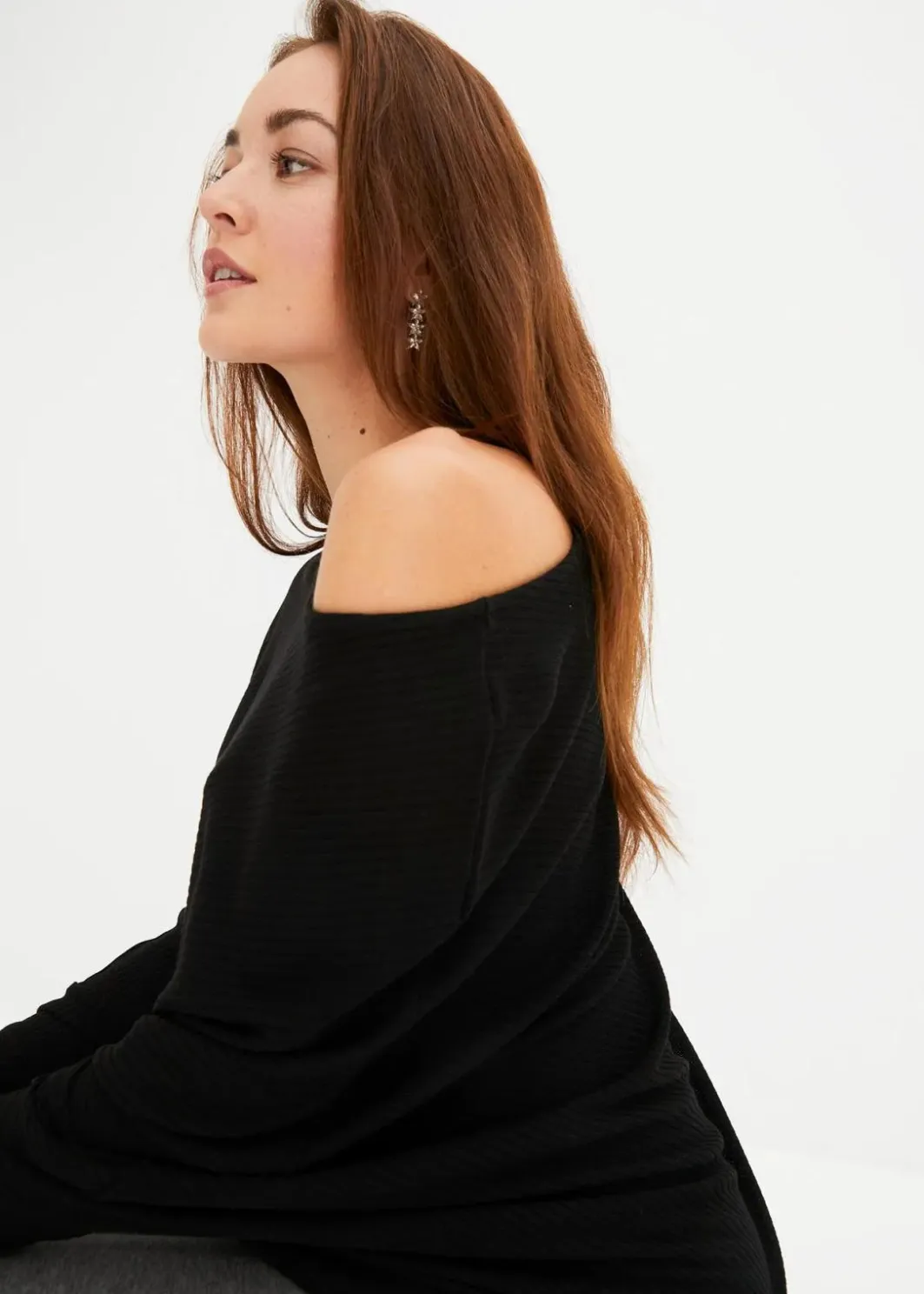 Damen bonprix Bekleidung·Umstandsmode|Bekleidung·Jeans|Asymmetrischer Oversize-Pullover