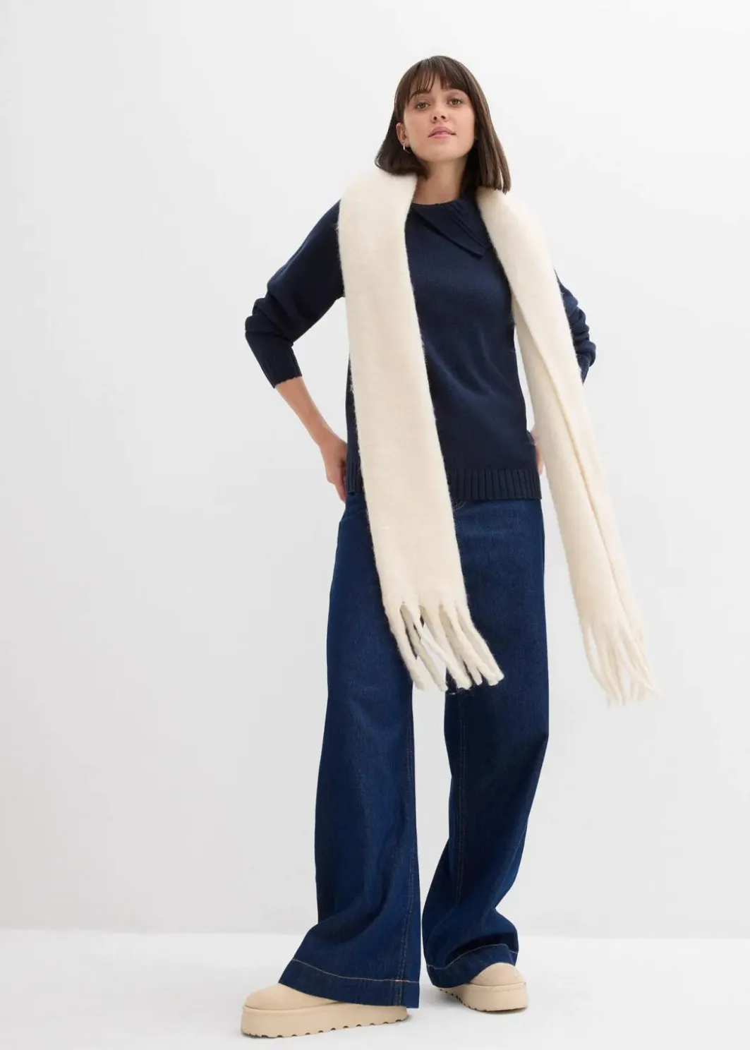 Damen bonprix Pullover & Strickjacken|Strickmode|Asymmetrischer Pullover