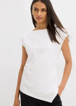 Clearance Asymmetrisches Top aus bequemem Scuba Damen Shirts & Tops