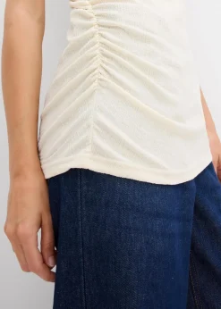 Best Asymmetrisches Top aus leichtem Crêpe Damen Shirts & Tops|Nachhaltigere Materialien