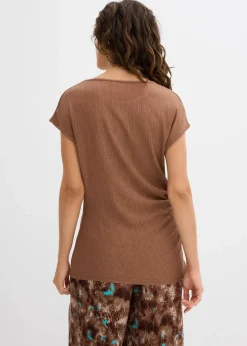Clearance Asymmetrisches Top aus leichtem Crêpe Damen Nachhaltigere Materialien|Shirts & Tops