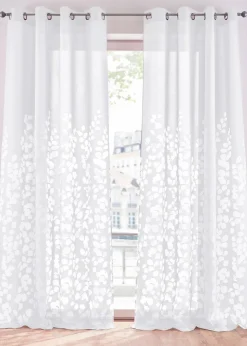 bonprix Gardinen|Ausbrenner Gardine mit Blättern (1er Pack)