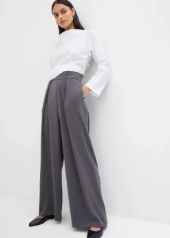 Damen bonprix Bekleidung·Kleider|Ausgestellte Bundfaltenhose