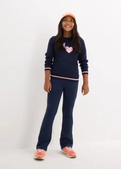Kinder bonprix Mädchen 9-16 Jahre·Hosen & Leggings|Ausgestellte Jerseyhose mit angerauter Innenseite