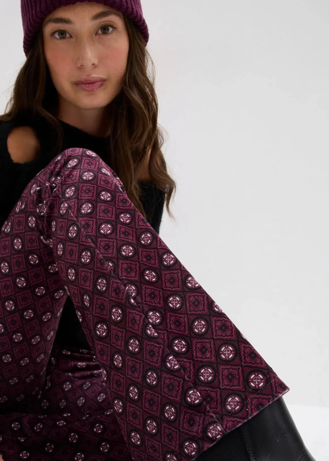 Online Ausgestellte Leggings aus softem Samt Damen Bekleidung·Kleider|Hosen