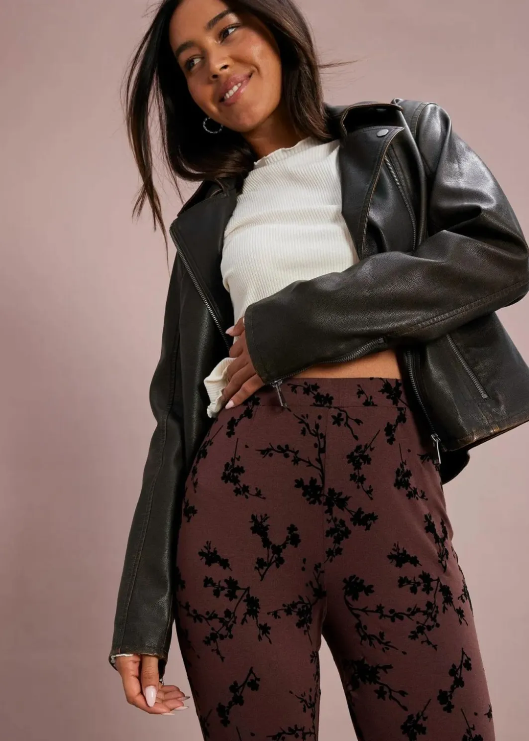 Damen bonprix Bekleidung·Kleider|Hosen|Ausgestellte Leggings aus softer Viskose