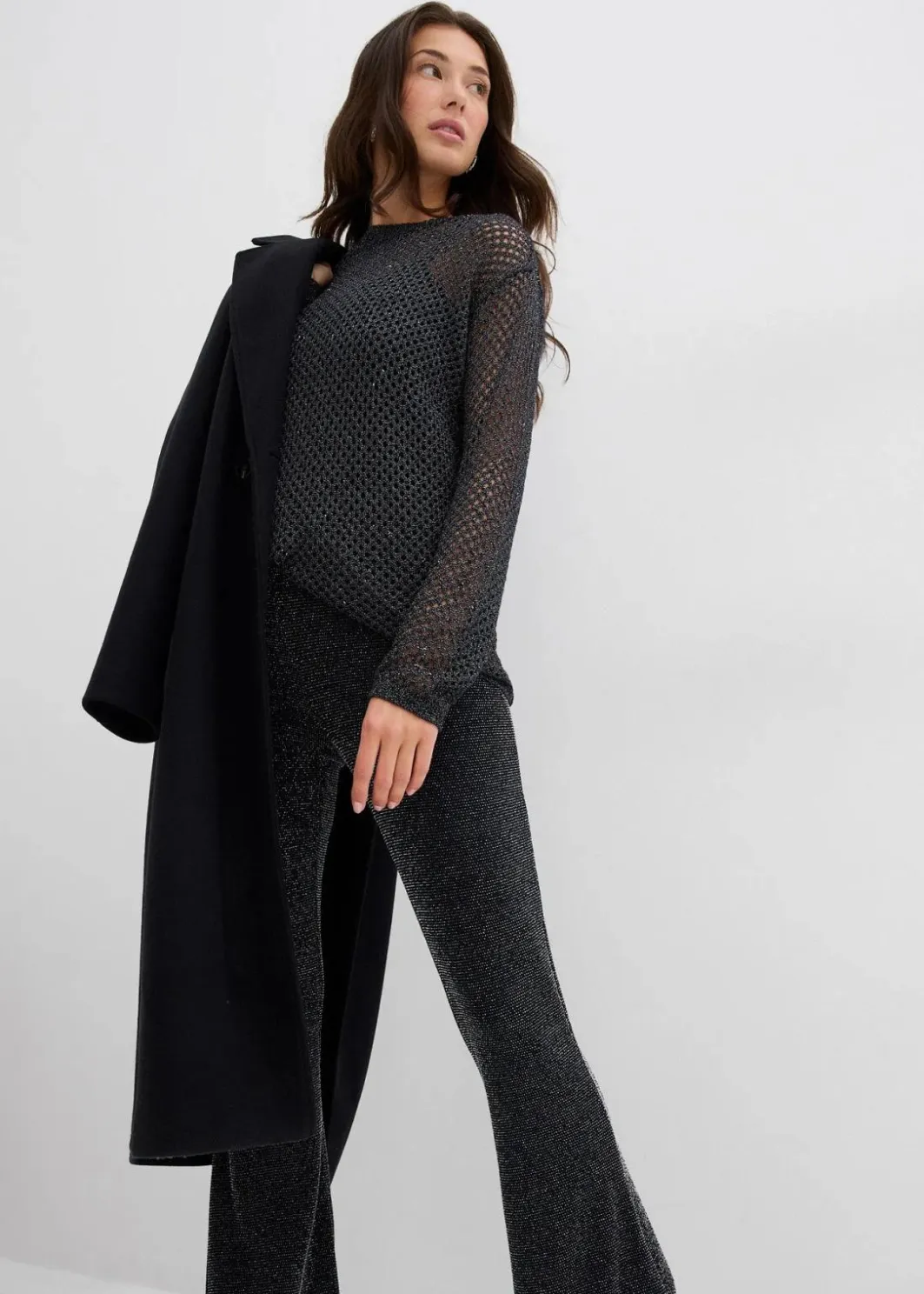 Hot Ausgestellte Leggings mit Glitzer Damen Bekleidung·Kleider|Hosen