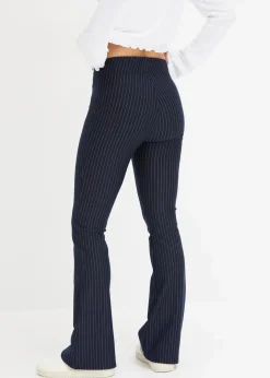 New Ausgestellte Schlupfhose mit Nadelstreifen Damen Bekleidung·Kleider