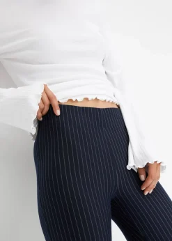 New Ausgestellte Schlupfhose mit Nadelstreifen Damen Bekleidung·Kleider