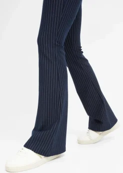New Ausgestellte Schlupfhose mit Nadelstreifen Damen Bekleidung·Kleider