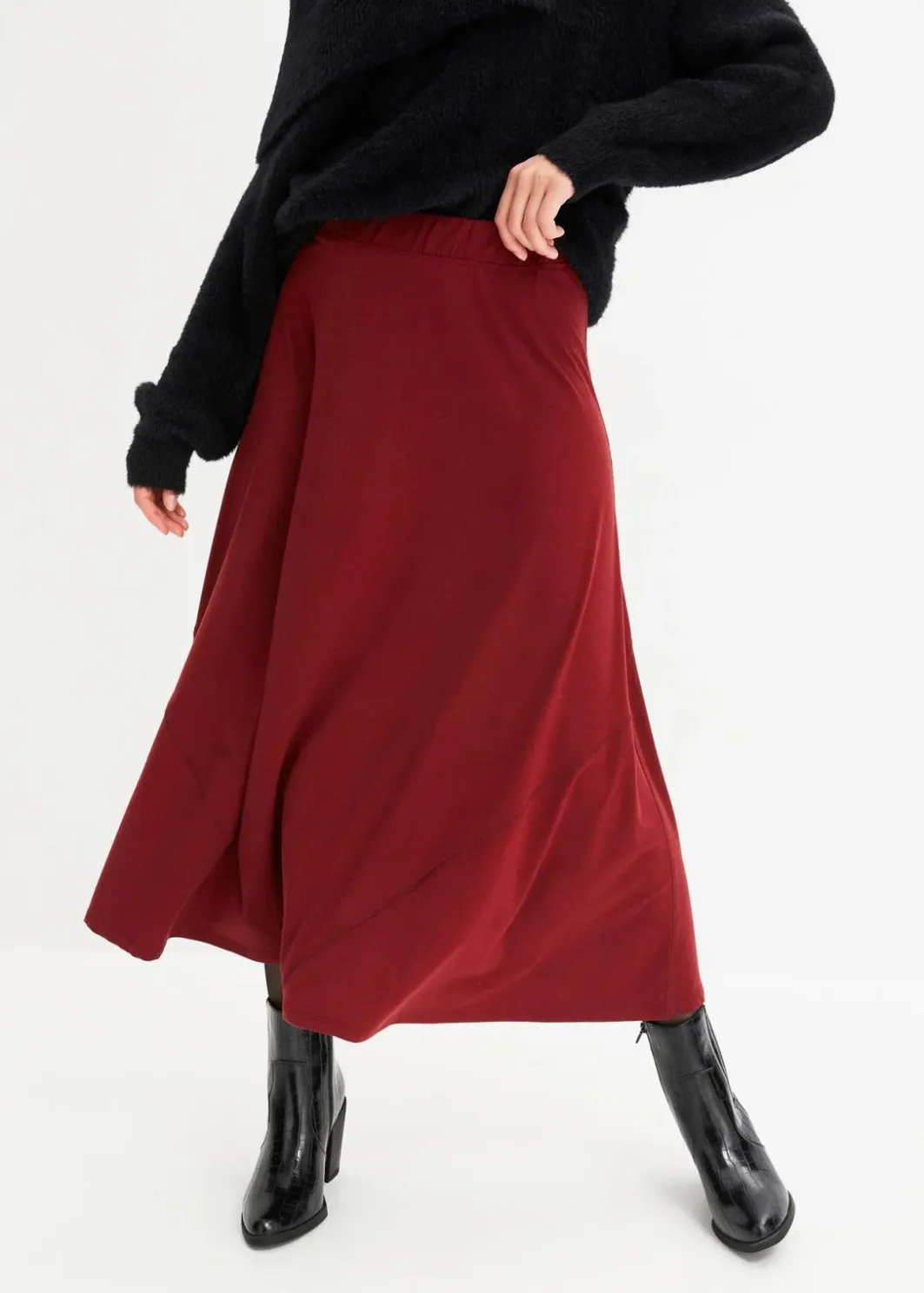 Damen bonprix Bekleidung·Sportbekleidung|Röcke|ausgestellter Jersey-Rock