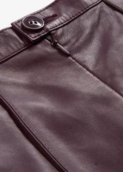 Damen bonprix Bekleidung·Sportbekleidung|Röcke|Ausgestellter Lederrock aus Lammnappa