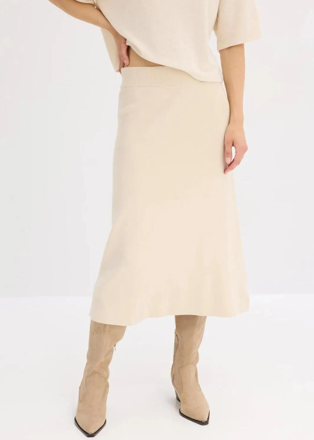 Damen bonprix Bekleidung·Sportbekleidung|Röcke|Ausgestellter Strickrock
