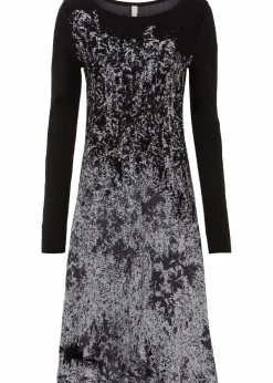 Damen bonprix Bekleidung·Umstandsmode|Bekleidung·Pullover & Strickjacken|Ausgestelltes Jacquard-Strickkleid