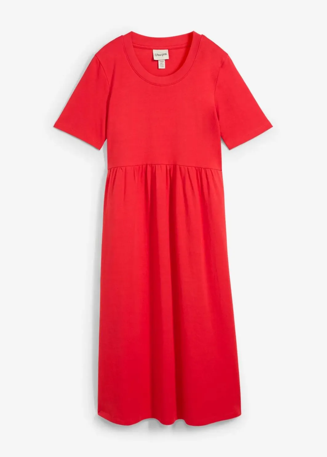 Damen bonprix Nachhaltigere Materialien|Kleider|Ausgestelltes Jerseykleid aus schwerer Baumwolle
