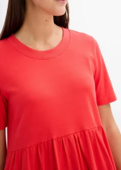 Damen bonprix Nachhaltigere Materialien|Kleider|Ausgestelltes Jerseykleid aus schwerer Baumwolle