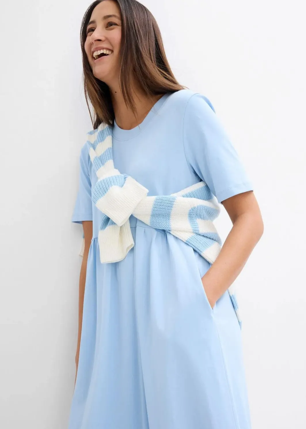 Clearance Ausgestelltes Jerseykleid aus schwerer Baumwolle Damen Nachhaltigere Materialien|Kleider