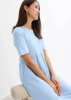Clearance Ausgestelltes Jerseykleid aus schwerer Baumwolle Damen Nachhaltigere Materialien|Kleider