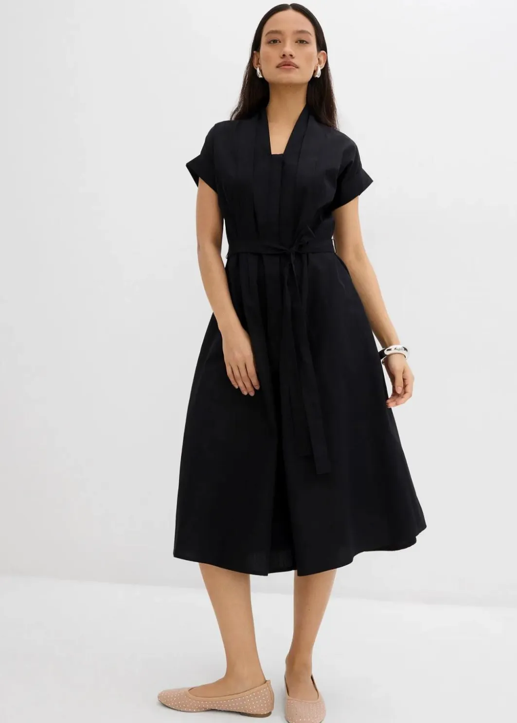 Ausgestelltes Kaftan-Kleid Damen Bekleidung·Pullover & Strickjacken|Kleider