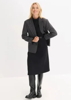 Damen bonprix Bekleidung·Pullover & Strickjacken|Nachhaltigere Materialien|Ausgestelltes Midikleid