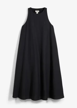 Clearance Ausgestelltes Midikleid aus Viskose-Mix Damen Kleider
