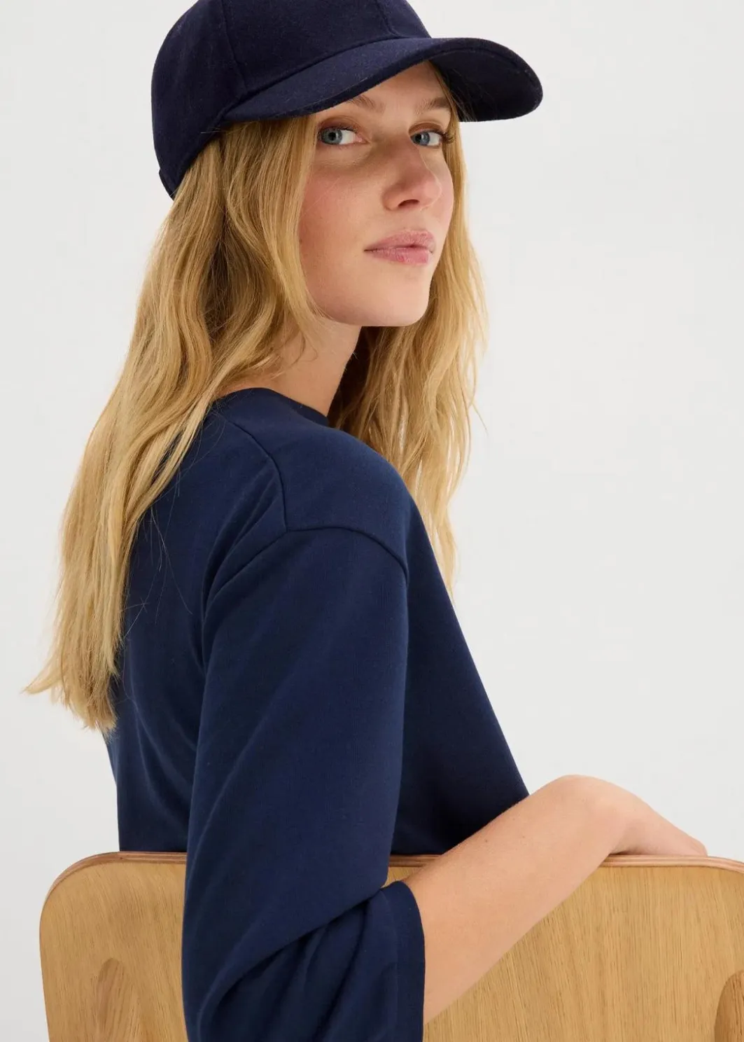 Damen bonprix Basics|Sweat|Ausgestelltes Sweatkleid