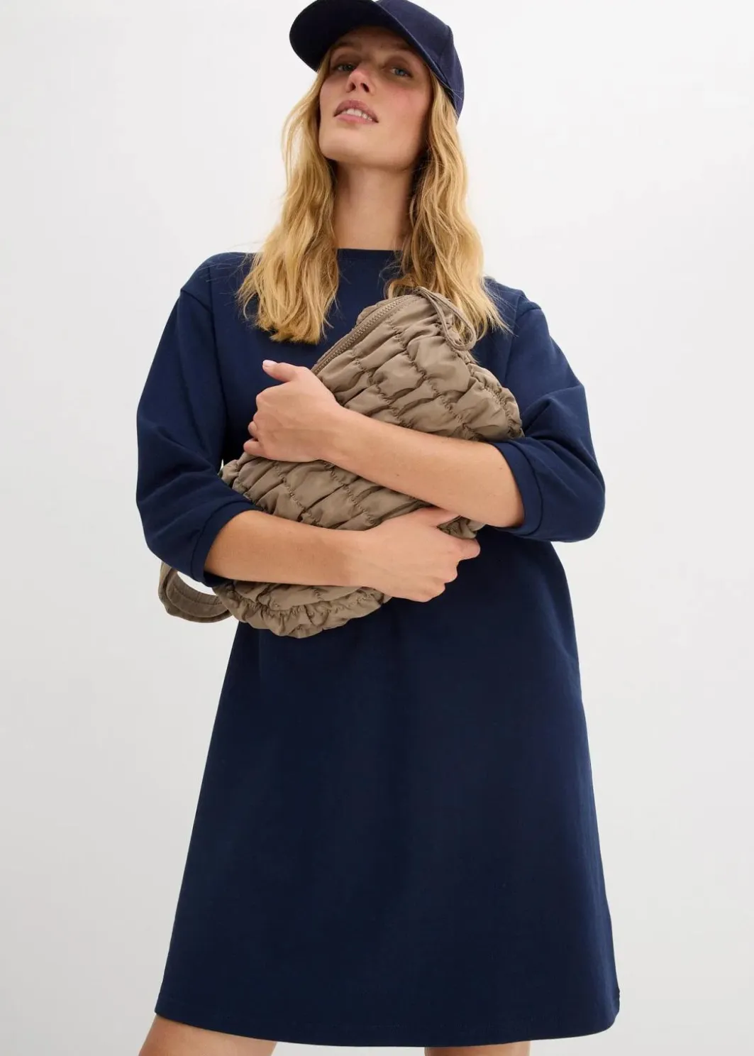 Damen bonprix Basics|Sweat|Ausgestelltes Sweatkleid