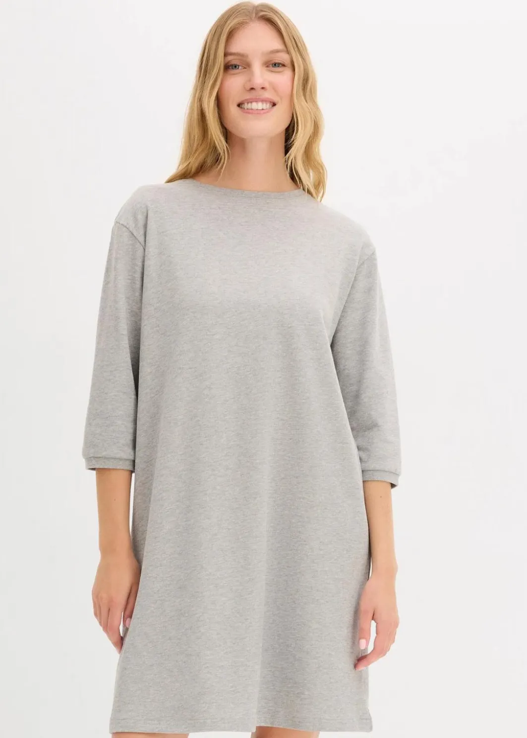 Damen bonprix Kleider|Nachhaltigere Materialien|Ausgestelltes Sweatkleid