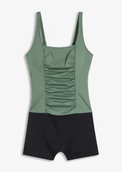 Damen bonprix Nachhaltigere Materialien|Bedeckende Bademode|Badeanzug mit Bein